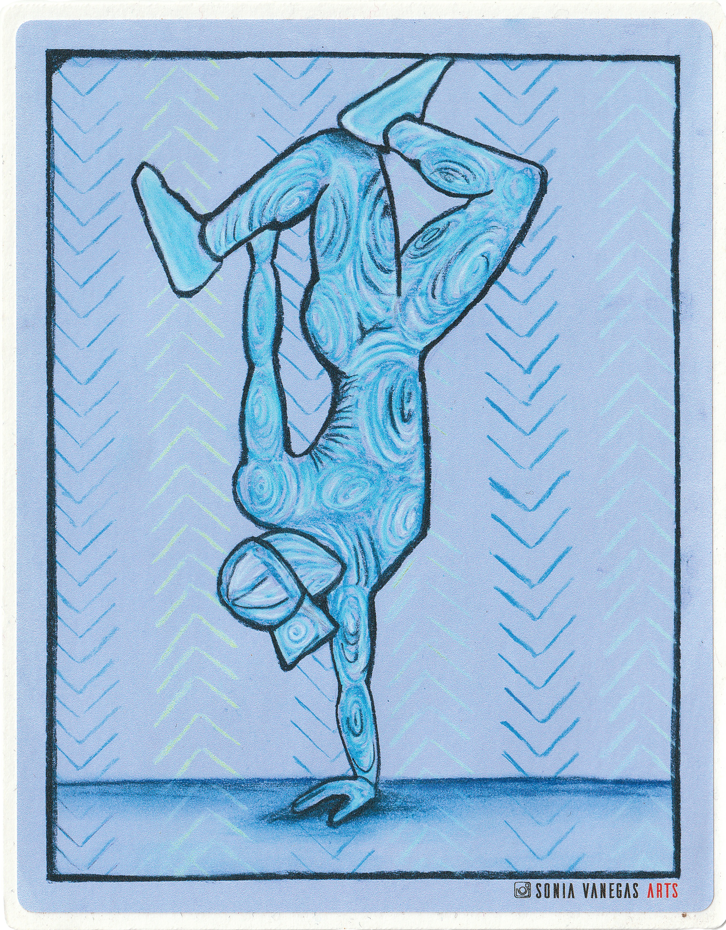 Break Dancer in Blue