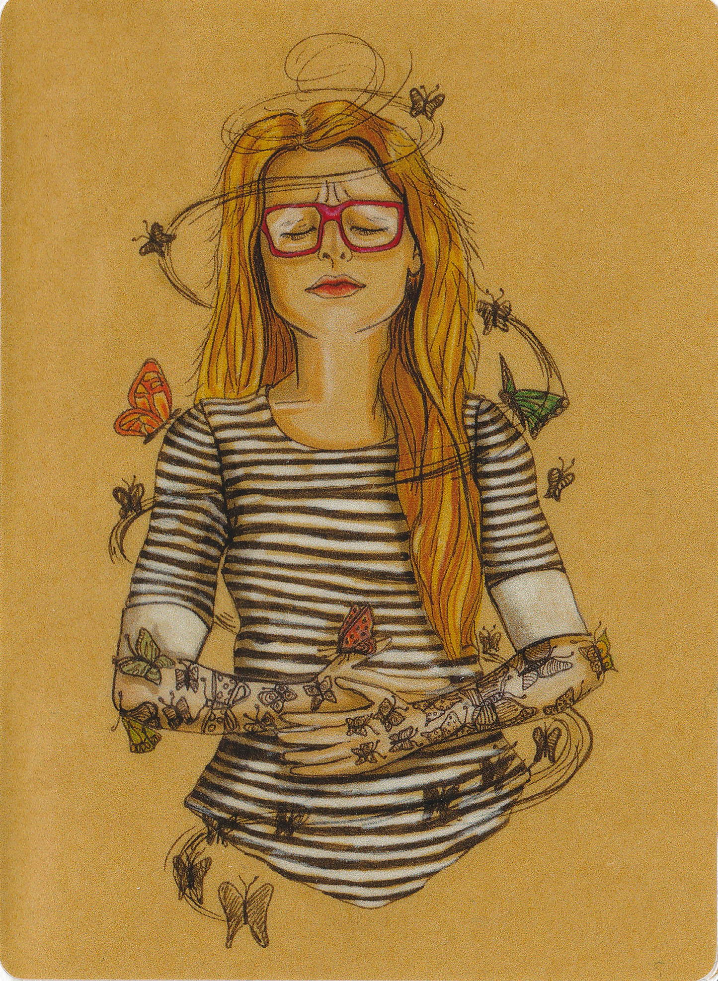 Woman's Gut Feelings with Magic Butterfly Tattoos