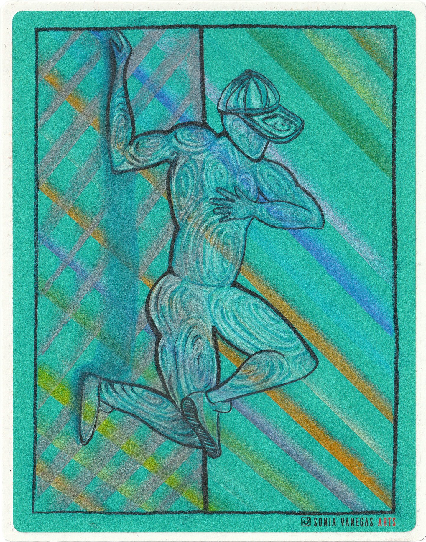Break Dancer in Teal